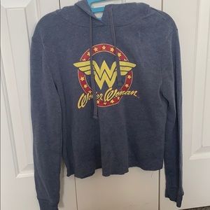 Wonder Woman gray sweatshirt with hood